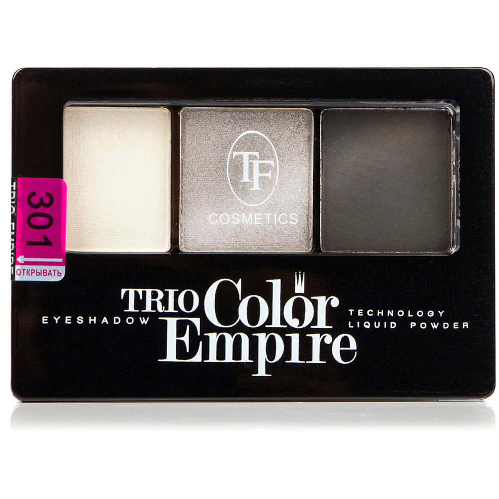 Тени для век "Trio Color Empire" ТЕ-22-301C тон 301 Серый жемчуг