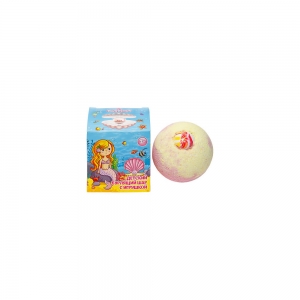 Соль для ванн Бурлящий шар для девочек с игрушкой, 130г кар/п (1шт)