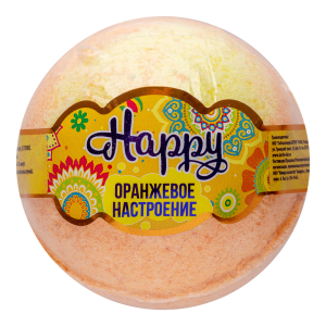 Соль для ванн Лаборатория Катрин Бурлящий шар Happy 120г Оранжевое настроение, п/п (1шт)