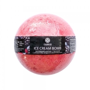 Бурлящий шарик с пенкой  для принятия ванн с ароматом ягодного мороженого, 120г