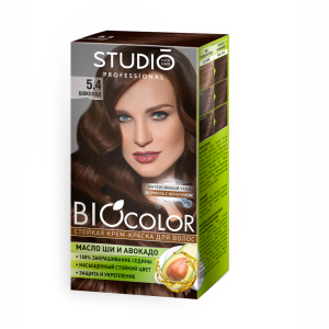 Стойкая крем-краска для волос на основе биомасел Biocolor Шоколад 5.4
