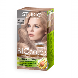 Стойкая крем-краска для волос на основе биомасел Biocolor Жемчужный блондин 90.108