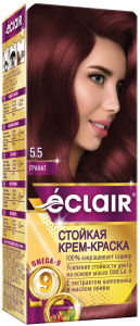 Краска для волос ECLAIR OMEGA-9 5.5 Гранат (краска 50, окислитель 50,маска 30, перчатки) 