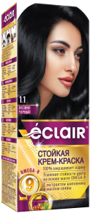 Краска для волос ECLAIR OMEGA-9  1.1Иссиня-черный (краска 50, окислитель 50,маска 30, перчатки) 