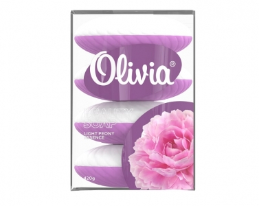 Мыло туалетное твердое упаковка по 4 штуки ALVIERO ''OLIVIA''  PIONE, 420 гр