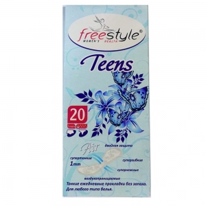 Прокладки гигиенические на каждый день Teens без запаха тонкие (20шт)