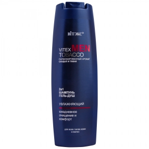 Шампунь & Гель-душ 2в1 Vitex MEN TOBACCO для всех типов кожи и волос, 400 мл.