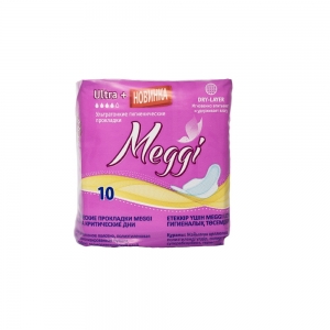 Прокладки гигиенические Meggi Ultra+ драй (10шт)