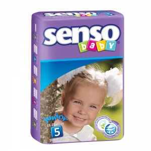 Подгузники для детей Senso Baby junior (11-25кг) с кремом-бальзамом (16шт)