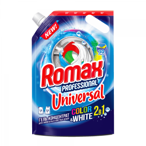 Жидкое средство для стирки Romax Professional Universal в мягкой упаковке, 1,5л