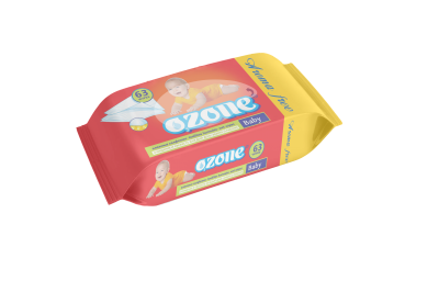 Салфетки влажные OZONE Детские 63 шт с экстрактом календулы и витамином Е 