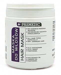 Интенсивная маска PASMEDIC с маслом макадамии и льняным маслом для всех типов волос  250мл 