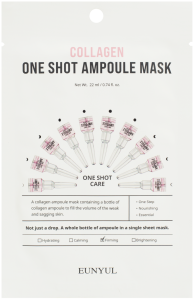 Маска для лица EUNYUL Ampoule Mask Разглаживающая с морским коллагеном тканевая,22мл 