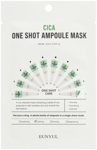 Маска для лица EUNYUL Ampoule Mask Смягчающая с центеллой азиатской, тканевая,22мл